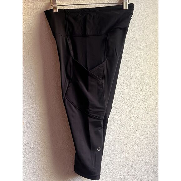 Lululemon Outrun 17" Crop Legging - Black - Size 8 - Picture 10 of 14